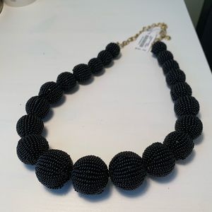 NWT J.Crew Black Ball Necklace